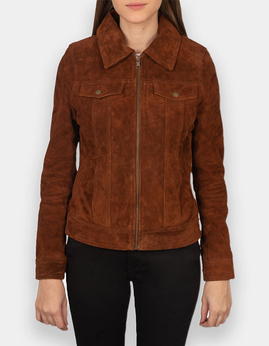 Suede Leather Jacket Handmade Women Suede Jacket Genuine Leather Jacket Biker Jacket Motorcycle Jacket For Women